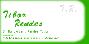 tibor rendes business card